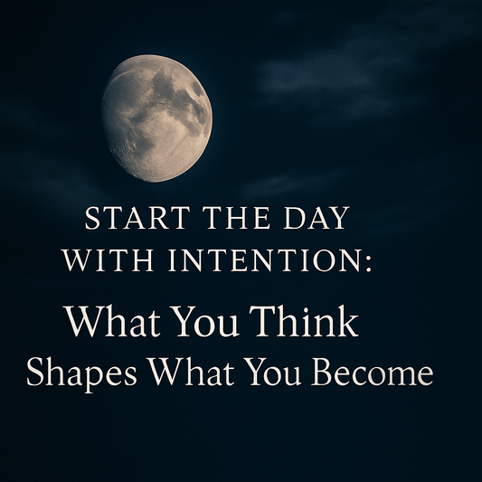 A minimalist matte black and slate-gray image illuminated by soft moonlight. Centered text reads “Quiet Luxury: Why Elevating the Everyday Defines True Success” in refined, modern typography that conveys calm, strength, and sophistication.
